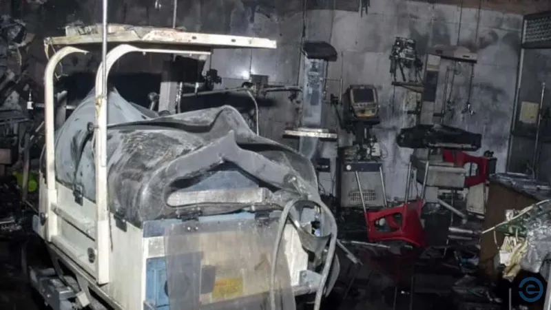 Hospital pega fogo e mata 10 crianças recém-nascidas, 16 em estado grave
