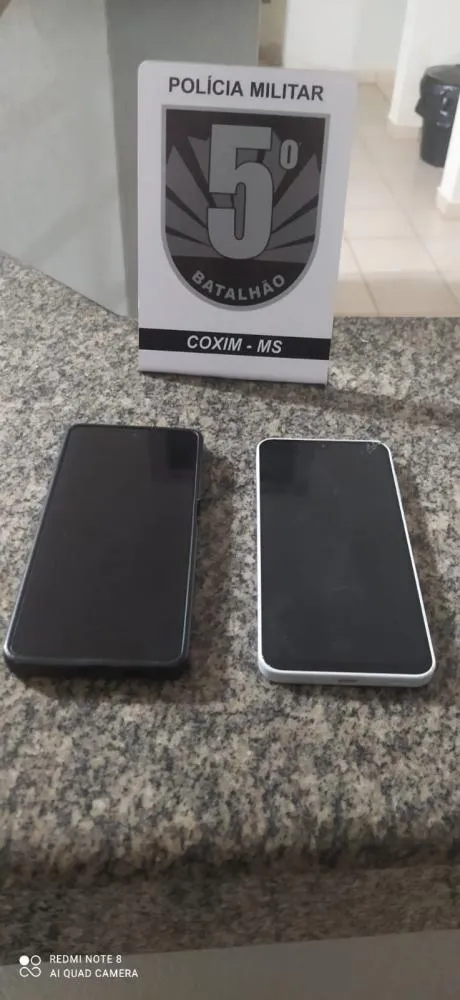 Polícia Militar prende autores autores de roubo a celular e recupera dois aparelhos em Coxim
