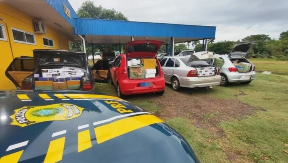 Quatro veículos com mercadorias estrangeiras são apreendidos na BR-158
