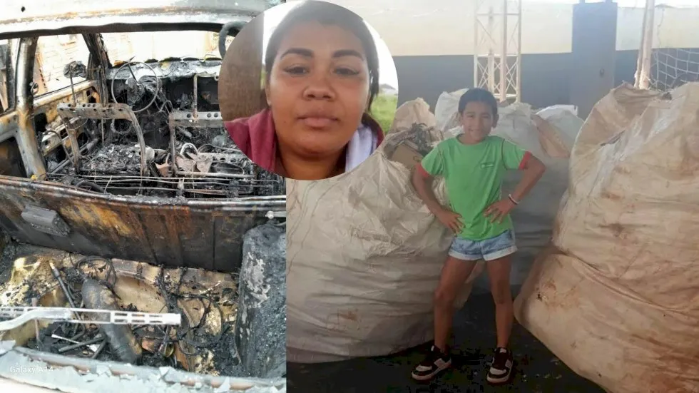 Carro usado por mãe de menina que catou papelão para ver Ana Castela amanhece incendiado