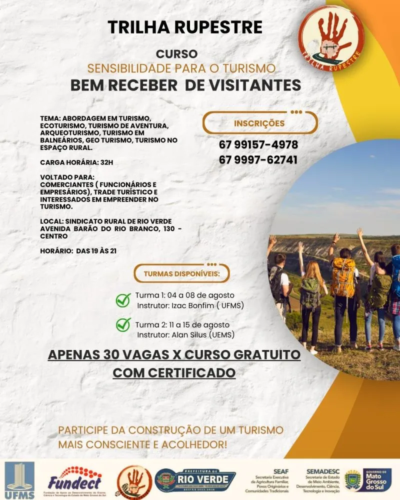 Curso Trilha Rupestre capacita comerciantes e empreendedores para o turismo em Rio Verde