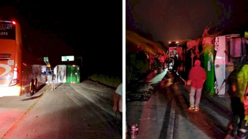 Ônibus tomba e deixa 20 feridos em Minas Gerais