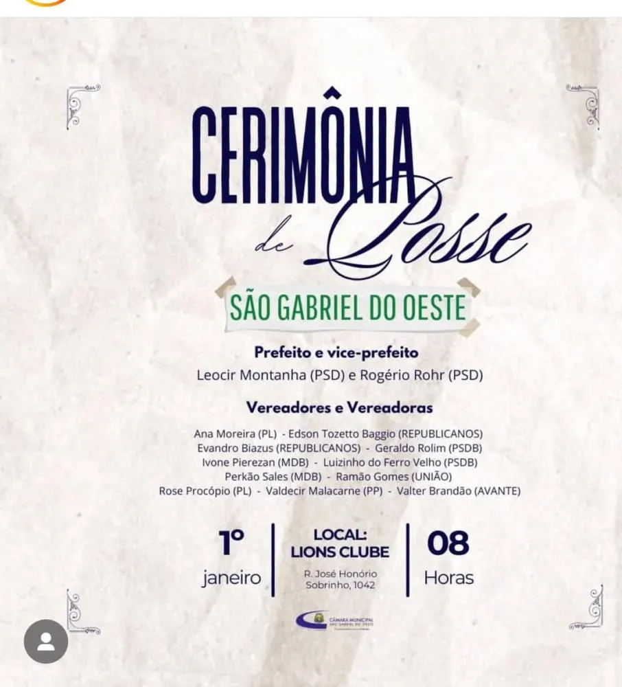 São Gabriel do Oeste: Uma Nova Era Começa em 1º de Janeiro de 2025