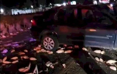 Colisão em carro com carretinha deixa dois feridos na BR-060