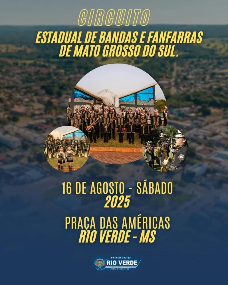 Circuito Estadual de Bandas e Fanfarras chega a Rio Verde neste sábado