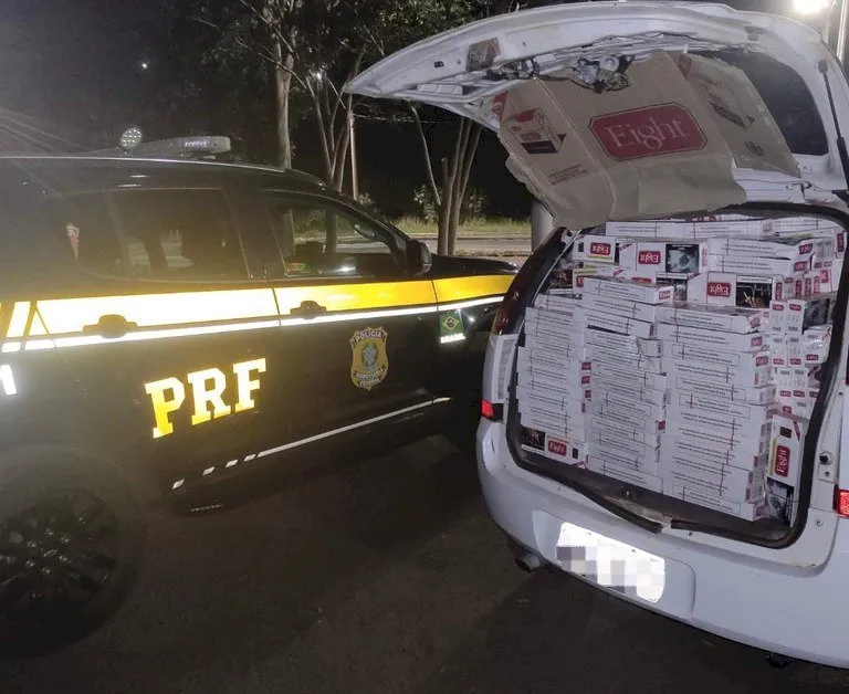 PRF apreende 18 mil maços de cigarros em Nova Alvorada do Sul