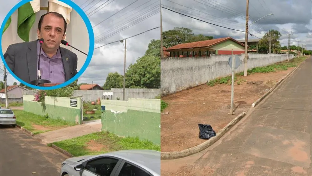 Vereador Robson Rodrigues solicita construção de calçada no entorno da Escola Estadual Vergelino Mateus de Oliveira