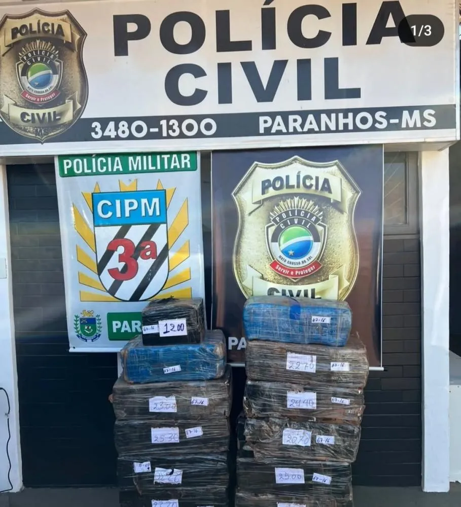 Polícia Civil apreende 300 kg de maconha em veículo capotado na MS-295, em Paranhos