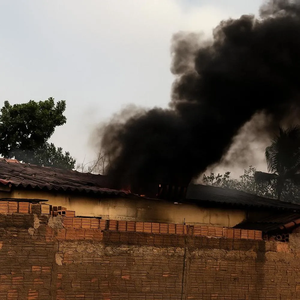 Incêndio criminoso destrói residência no bairro Paraíso Cacerense em Rio Verde