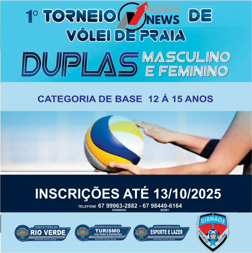 Rio Verde sediará o 1º Torneio o Norte News de Vôlei de Praia