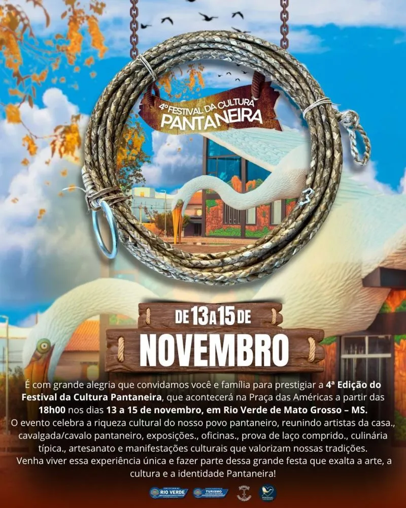 Festival Pantaneiro promete três dias de muita cultura, música e tradição em Rio Verde de Mato Grosso