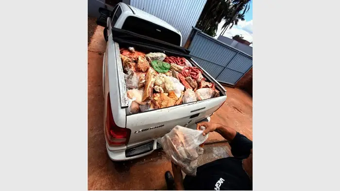 Fiscalização apreende mais de 900 quilos de carne imprópria para consumo em Jaraguari
