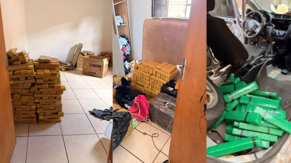 Homem é preso escondendo mais de uma tonelada de maconha em casa no Parque do Lageado