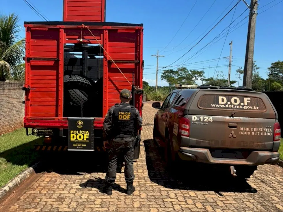 -4000 com 14 pneus de caminhão pneus de caminhão é apreendida na BR-163