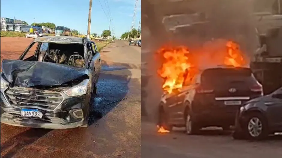 Vereador tem carro incendiado e quase é linchado após acidente em Ribas do Rio Pardo