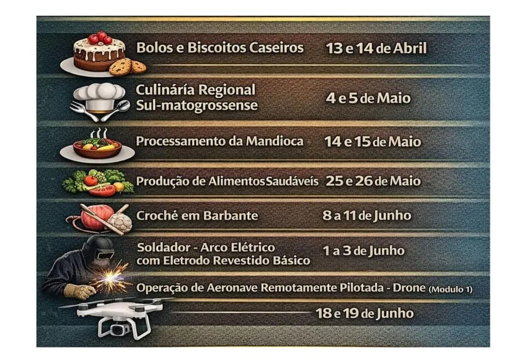 Rio Verde abre agenda de cursos gratuitos com vagas limitadas até junho