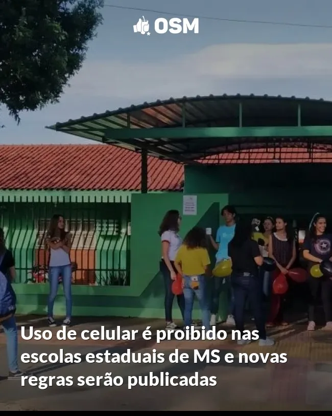 Mato Grosso do Sul proíbe uso de celulares por estudantes nas escolas estaduais