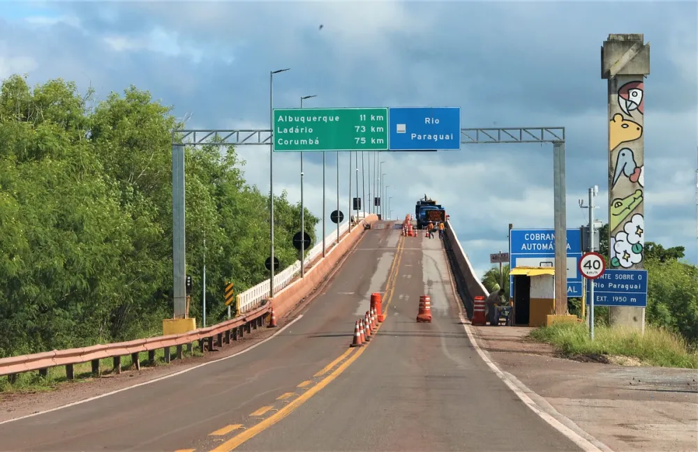 Governo de MS inicia nova etapa de recuperação da ponte sobre o Rio Paraguai em Corumbá