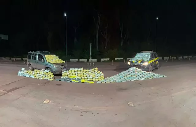 PRF apreende 484 quilos de drogas após perseguição na BR-262
