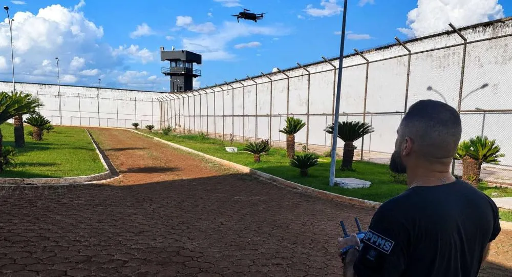 Polícia Penal utiliza drones para reforçar vigilância na Penitenciária Estadual de Dourados