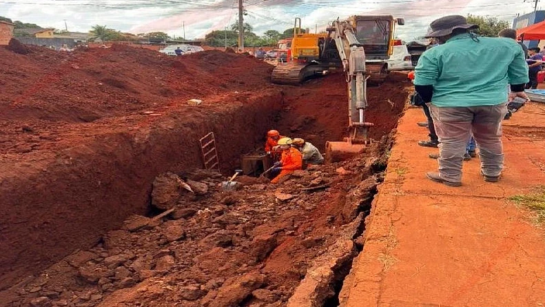 Operário morre soterrado durante obra de rede de esgoto em Maracaju