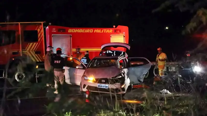 Tentativa de atravessar BR-163 provoca acidente e deixa trânsito congestionado em Campo Grande