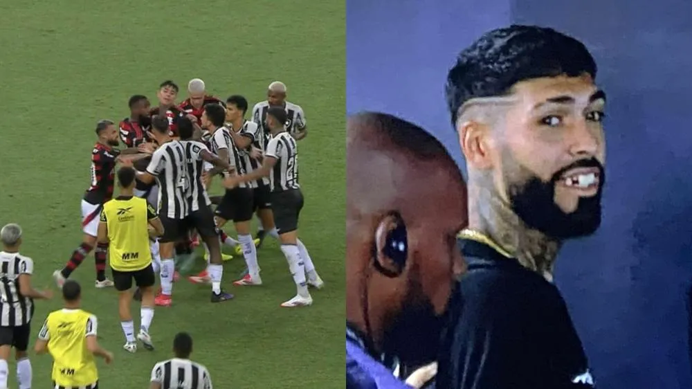 Flamengo x Botafogo termina em pancadaria e jogador perde dente