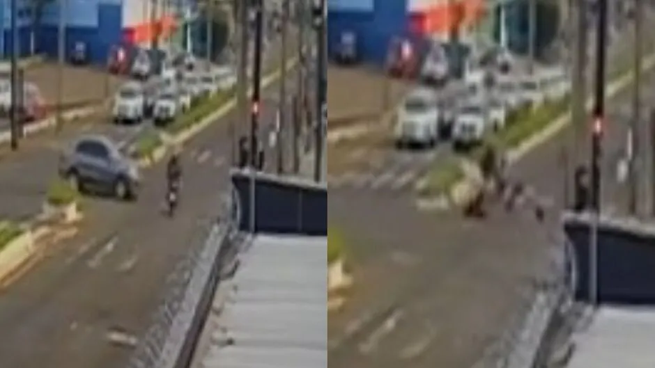 Acidente envolvendo moto, carro e patinete elétrico deixa feridos graves em Campo