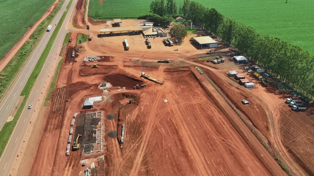 Obras do primeiro Ponto de Parada alteram tráfego na BR-163 em São Gabriel do Oeste