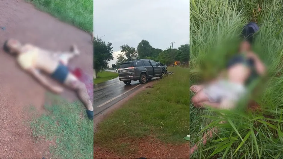 Acidente entre carro e moto deixa dois rapazes mortos em distrito de Ponta Porã