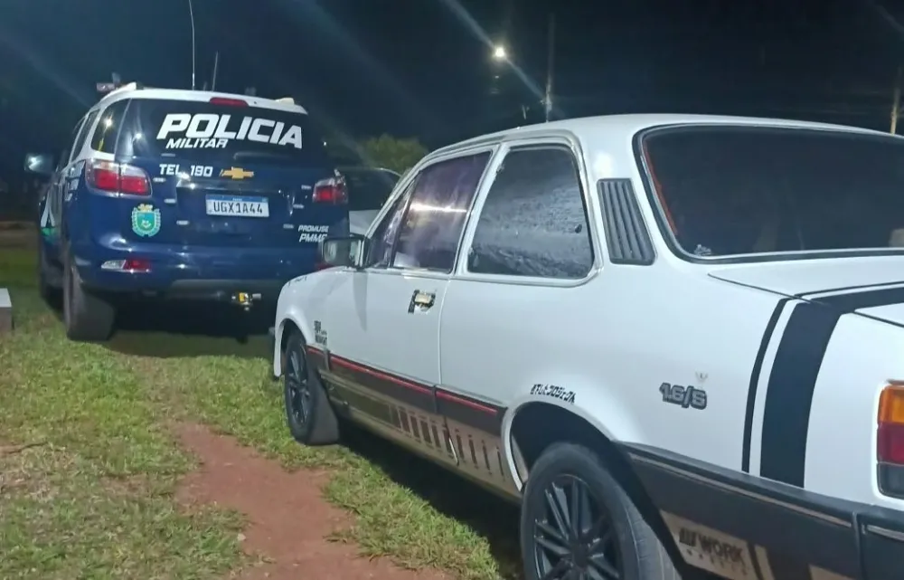 Homem sem CNH foge da PM com esposa e filha de 2 anos no carro e acaba preso em São Gabriel do Oeste