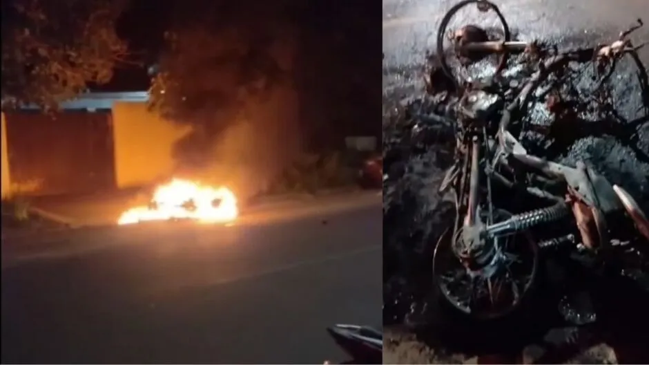 Homem ateia fogo em motocicleta após briga de trânsito em Três Lagoas 
