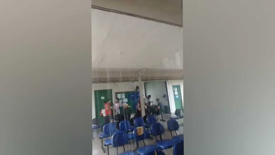 Policlínica é inundada durante temporal em Coxim